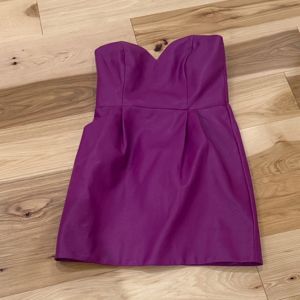 Topshop Vibrant Purple Strapless Dress